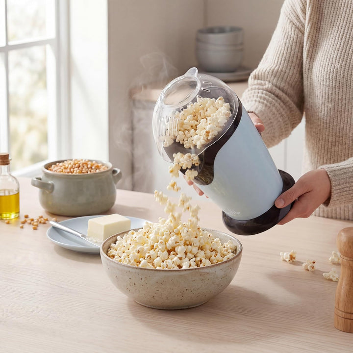 Giles & Posner Elektrische Popcornmaschine – Heissluftzirkulation, Messbecher inklusive, in 3 Minute