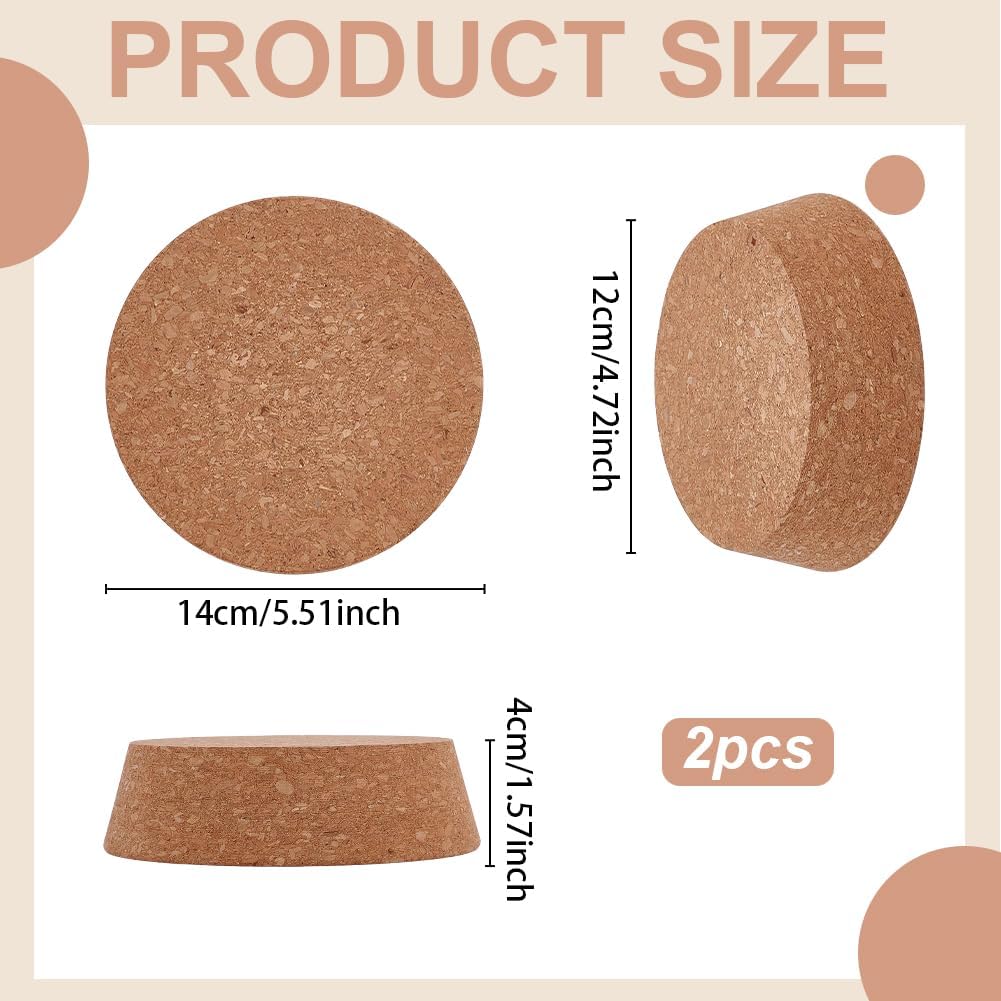 OLYCRAFT 2 Stück Grosse Korken 120~140mm Natürliche Korken Flaschenverschlüsse Konische Stopfen Einm