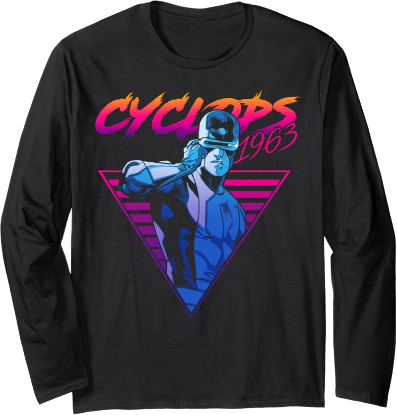 Marvel X-Men Cyclops Retro Neon Triangle Langarmshirt