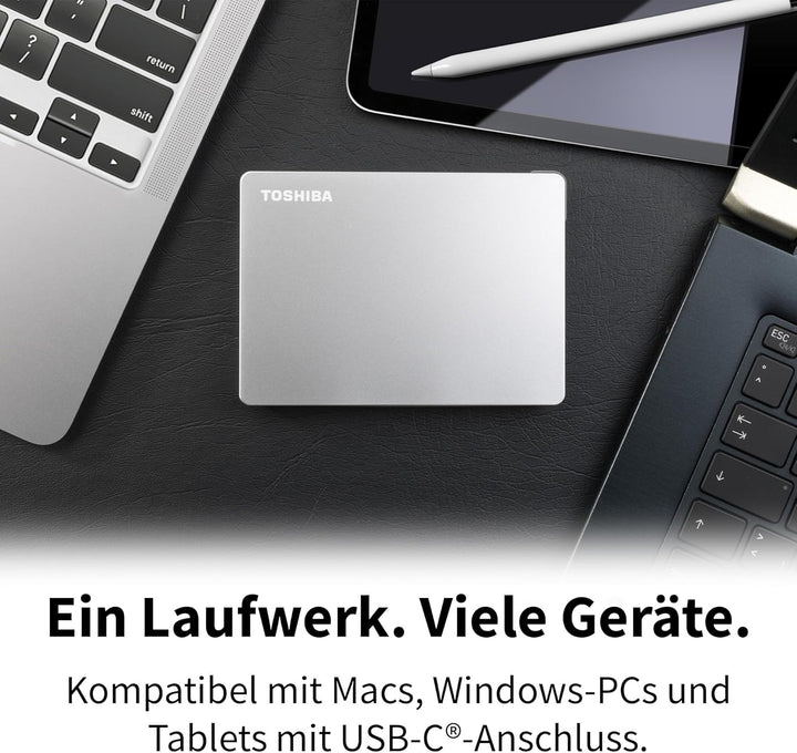 Toshiba 4TB Canvio Flex Portable External Hard Drive for Mac, Windows PC and Tablet use, compatible