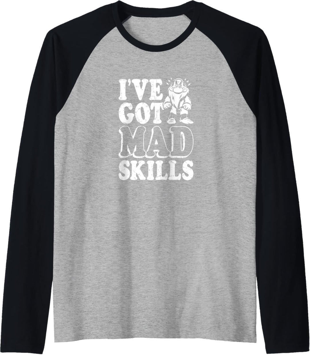 Disney Snow White Grumpy Mad Skills Text Poster Raglan