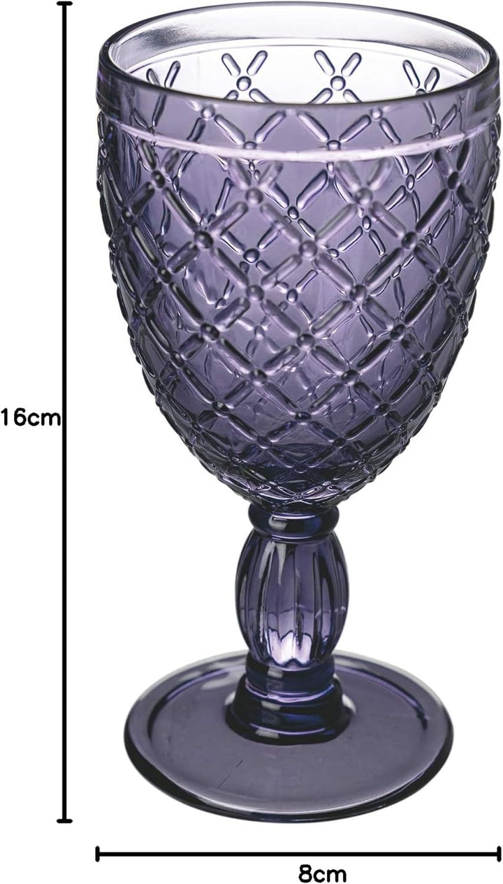 Villa d’Este Home Tivoli 5907722 Castle Weingläser-Set, 280 ml, aus Glas, 6 Stück