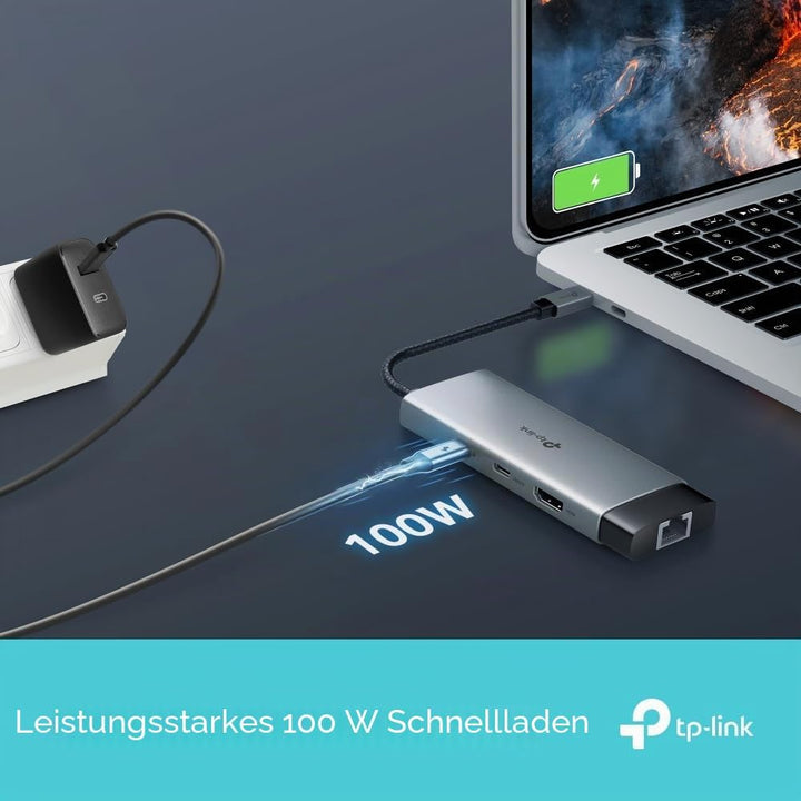 TP-Link UH6120C USB C Hub PD100W, 4K 60Hz HDMI, 1× USB C 5Gbps, 2× USB A 5Gbps, Gigabit Ethernet, ko