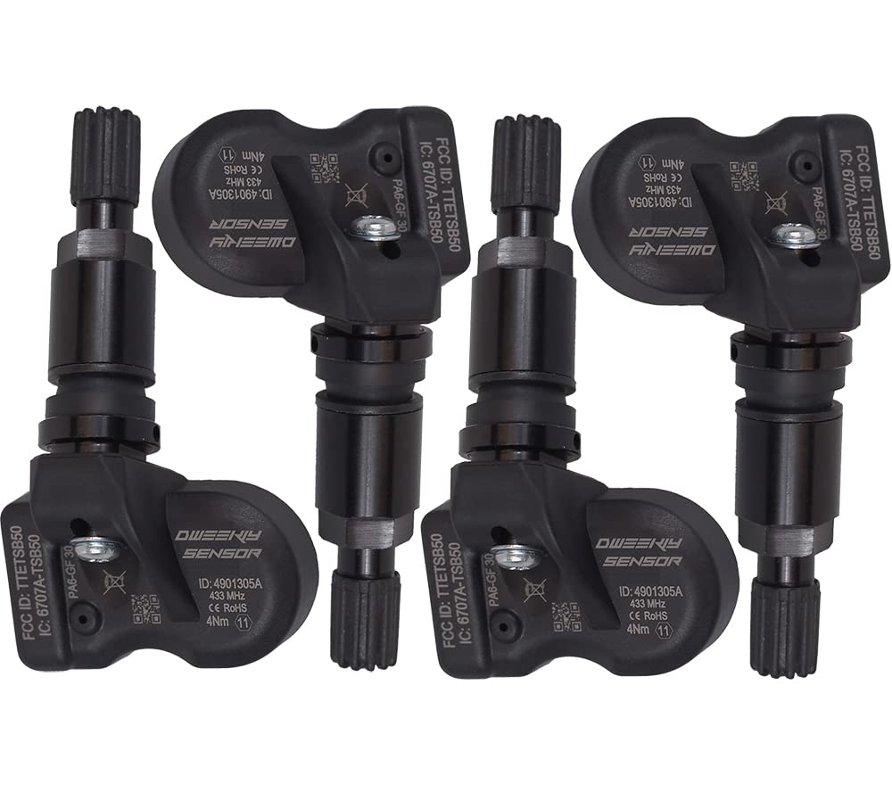 4 x RDKS/TPMS Sensoren – Reifendruckkontrollsystem passen für Ford C-Max II - Typ [DXA/CB7, DXA/CEU]