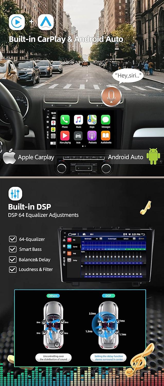 JOYX Android 13 Autoradio Passt für Honda CRV (2007-2011) - [4G+64G] - Eingebaut DSP/Carplay/Android