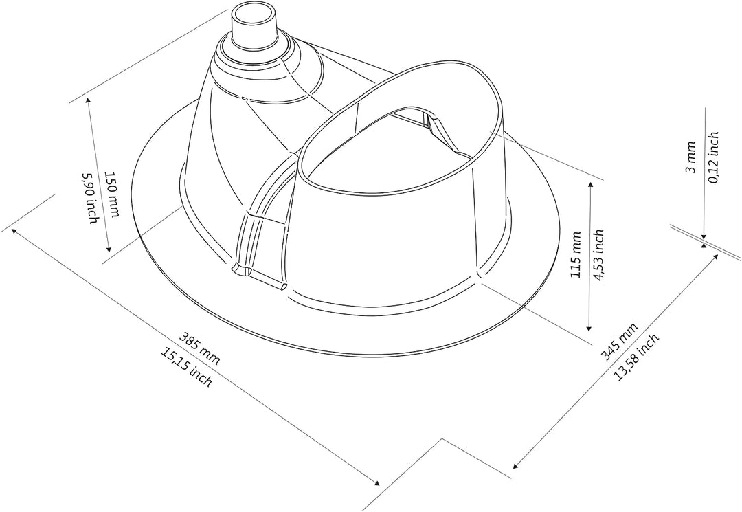 Kildwick Klassic Urin Separator Diverter Trenneinsatz für Komposttoiletten weiss