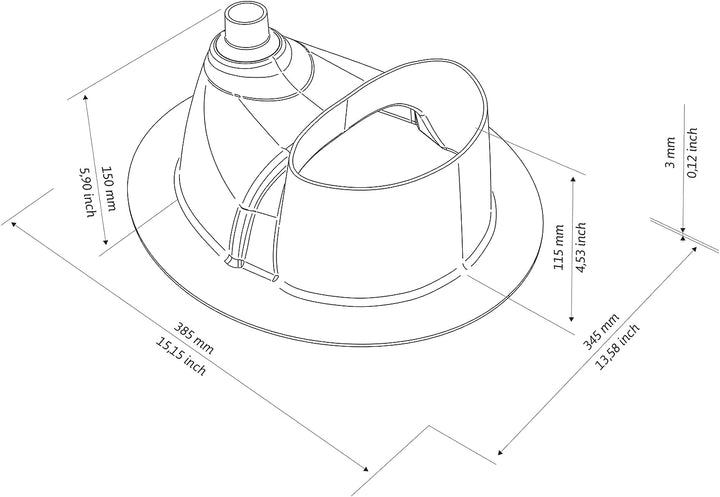 Kildwick Klassic Urin Separator Diverter Trenneinsatz für Komposttoiletten weiss