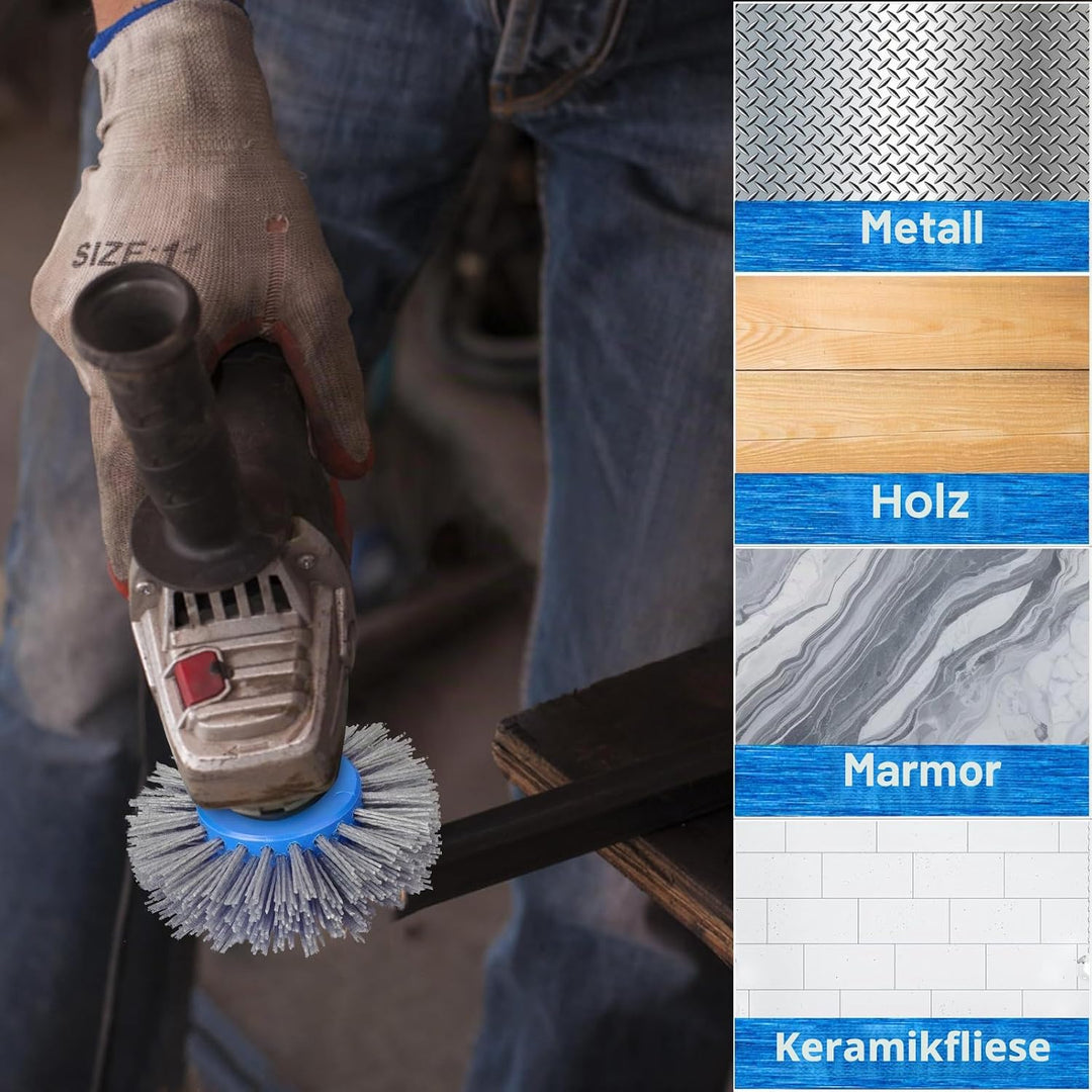 Schleifbürsten 80 Körnung 150mm Nylonbürste Drahtziehrad Pinsel Polierbürste für Satiniermaschine Po