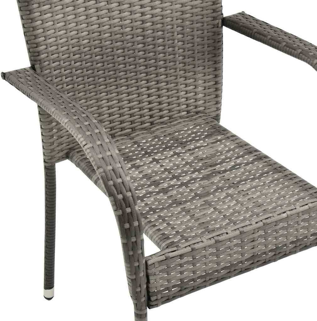 vidaXL 6X Gartenstuhl Stapelbar Gartensessel Stapelstuhl Essstuhl Stapelsessel Stuhl Sessel Stühle G