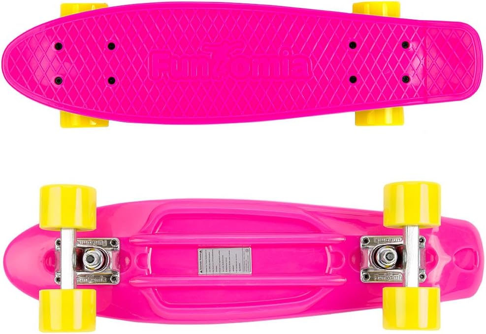 FunTomia Kinder Skateboard Cruiserboard Miniboard 57cm mit oder ohne LED Leuchtrollen Alu Truck Mach