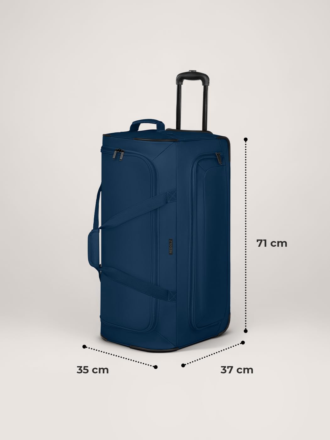 REDOLZ grosse L Trolley-Reisetasche mit Rollen 71 cm | 81 Liter | für Männer & Frauen (Duffle Essent