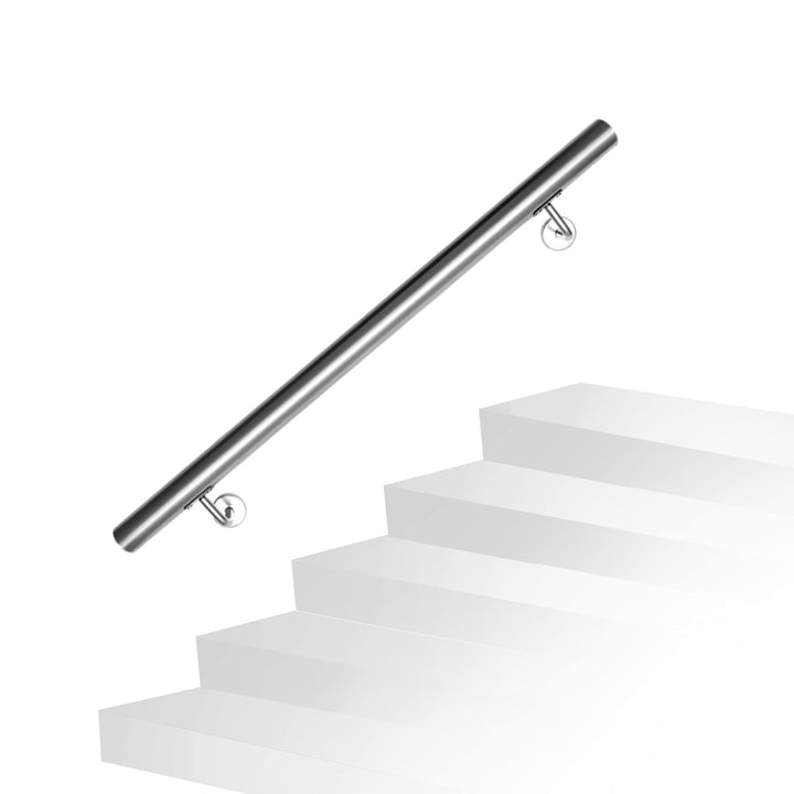 Daromigo Edelstahl Handlauf Treppengeländer Geländer Wandhandlauf Wand Treppe mit Wandhalterung und