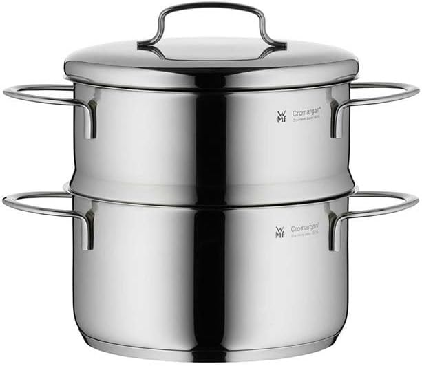 WMF Mini Dampfgarer mit Metalldeckel klein 16 cm, 1,5l, Cromargan Edelstahl poliert, Induktion, stap