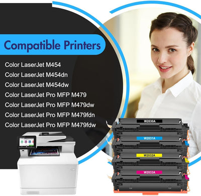 4er-Pack 415A 415X Kompatible Ersatz für HP Color Laserjet Pro MFP M479fdw M479dw M479dn M479fnw M47