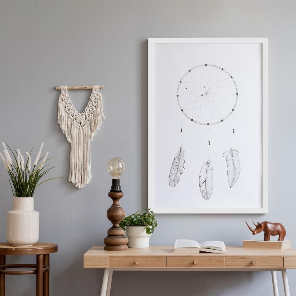 WANDStyle Bilderrahmen Modern 30x60cm I Farbe: Weiss I Fotorahmen I klassischer weisser Bilderrahmen