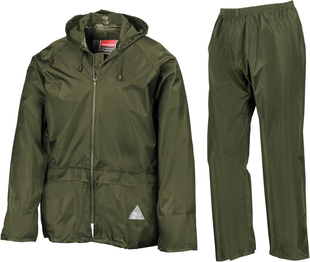 Result Schwerer, wasserdichter Herren Regenanzug (Jacke und Hosenanzug) L Rot, L Rot