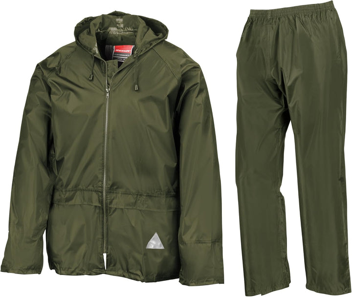 Result Schwerer, wasserdichter Herren Regenanzug (Jacke und Hosenanzug) L Rot, L Rot