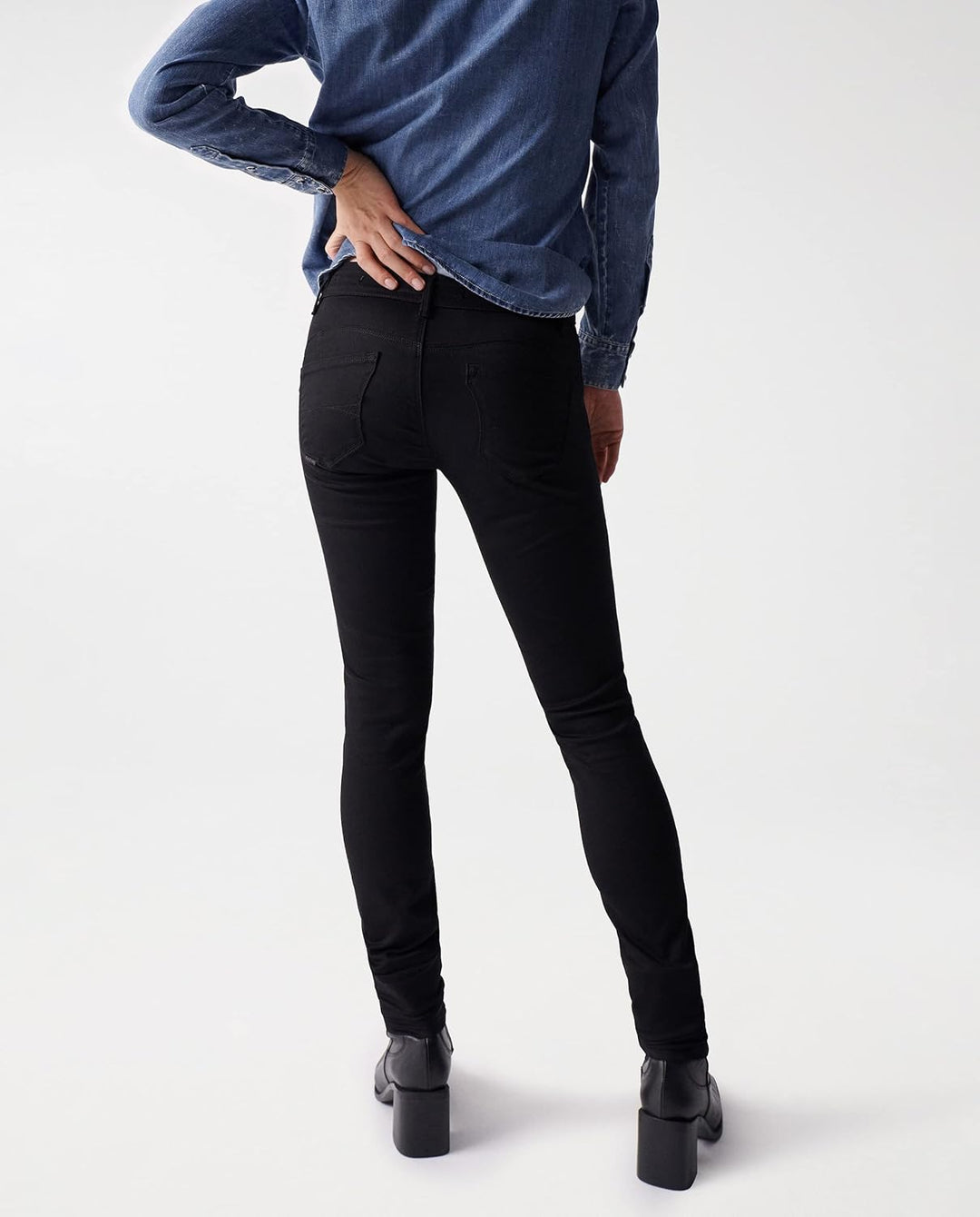 Salsa Jeans Wonder Push UP, Skinny, True Black 27 Schwarz, 27 Schwarz