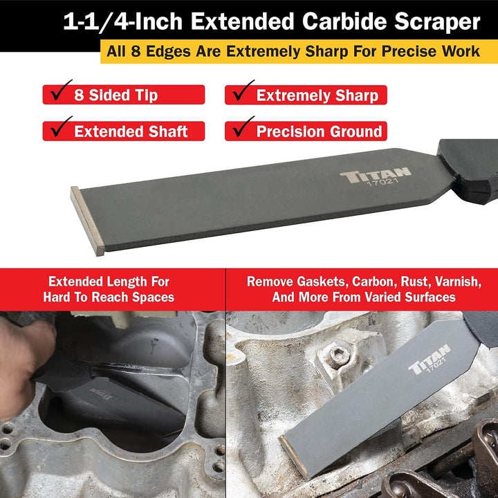 Titan 17021 Hartmetallschaber, lang, 1-1/4 Klinge XL 1-1/4-Inch, XL 1-1/4-Inch