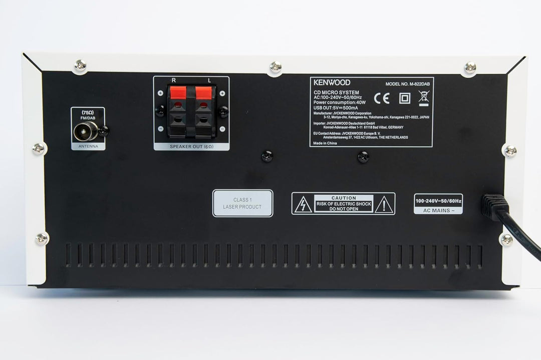 Kenwood M-822DAB - Micro HiFi-System mit 2 x 50 Watt RMS, CD, USB, DAB+ & Bluetooth Audio-Streaming,