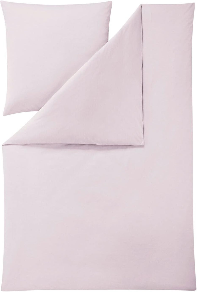ESTELLA Mako Interlock Jersey Bettwäsche Uni Takoma rosneholz, 1 Bettbezug 155 x 200 cm + 1 Kissenbe