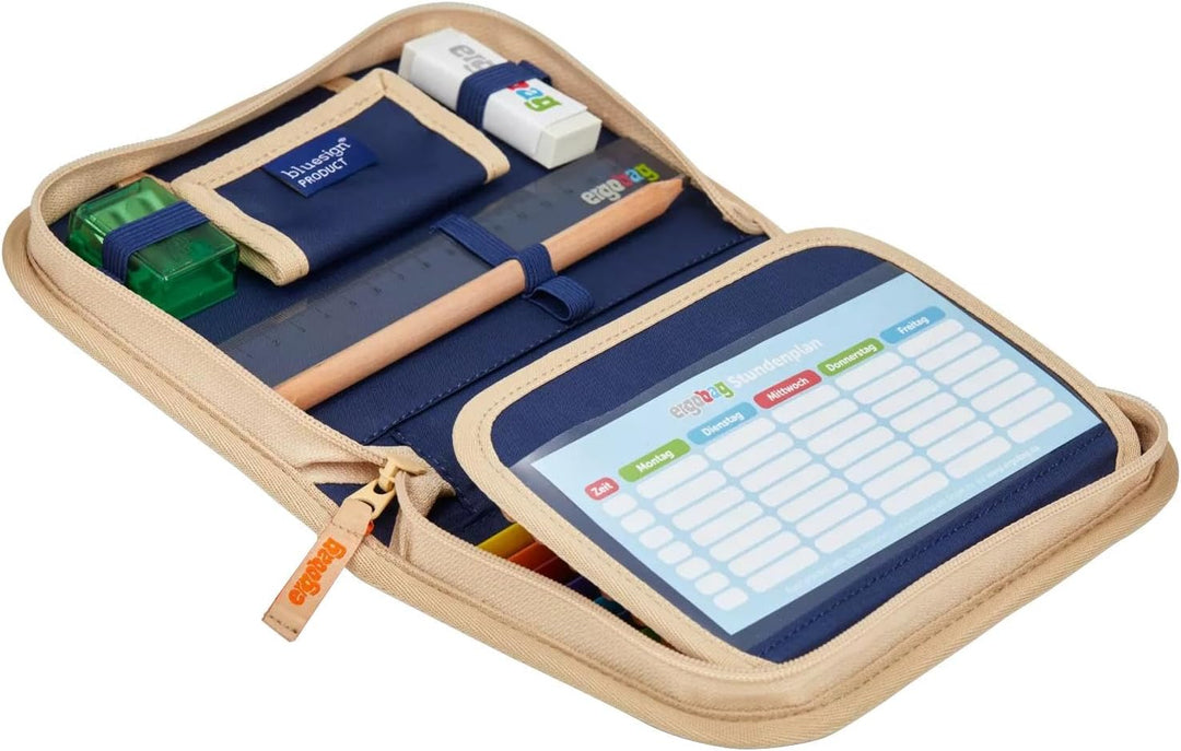 ergobag Federmäppchen Set 22-teilig, Lyra Buntstifte, Stundenplan-Fach, Kleingeld Fach, Lineal Einhe