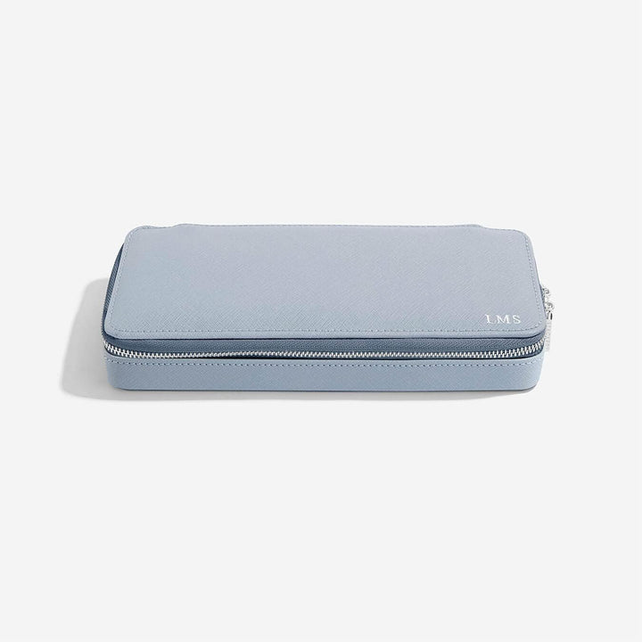 Stackers Dusky BLue Sleek Necklace Travel Jewellery Box, Dusky Blue