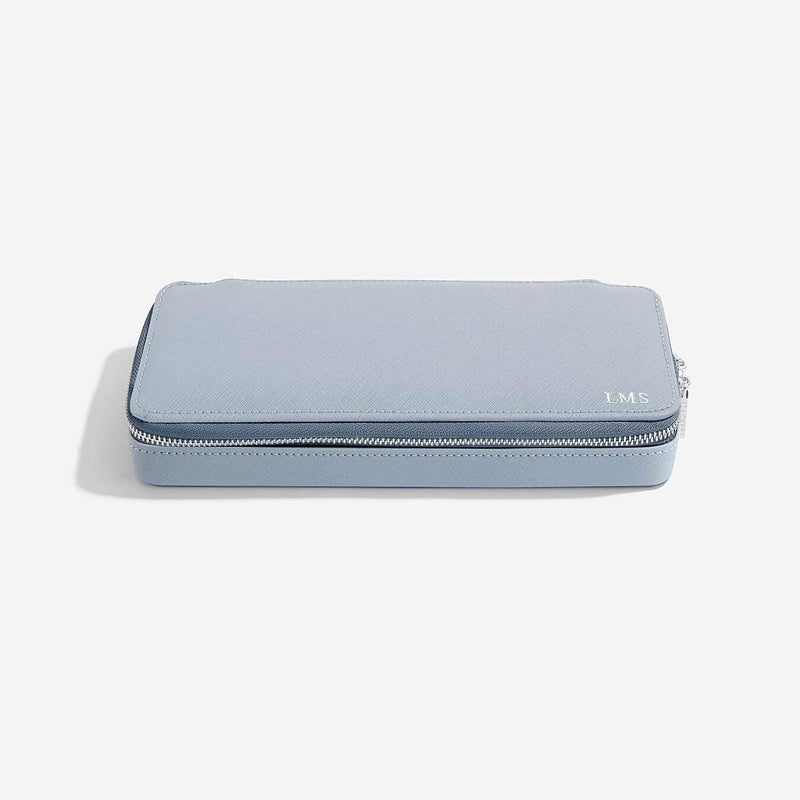 Stackers Dusky BLue Sleek Necklace Travel Jewellery Box, Dusky Blue