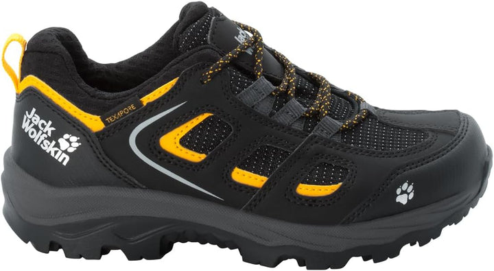 Jack Wolfskin Unisex VOJO TEXAPORE LOW K Wanderschuhe 26 EU Black Burly Yellow, 26 EU Black Burly Ye
