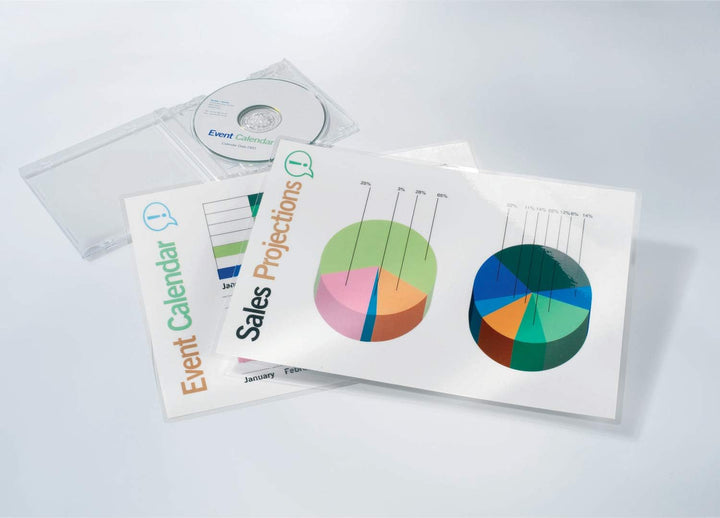 GBC Laminierfolien A4 175 mic, Robuste Laminiertaschen im 100er Pack, Glänzend, Transparent, Ideal f