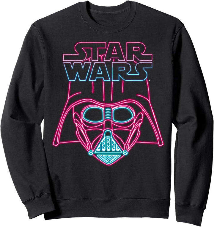 Star Wars Darth Vader Neon Outline Face Sweatshirt