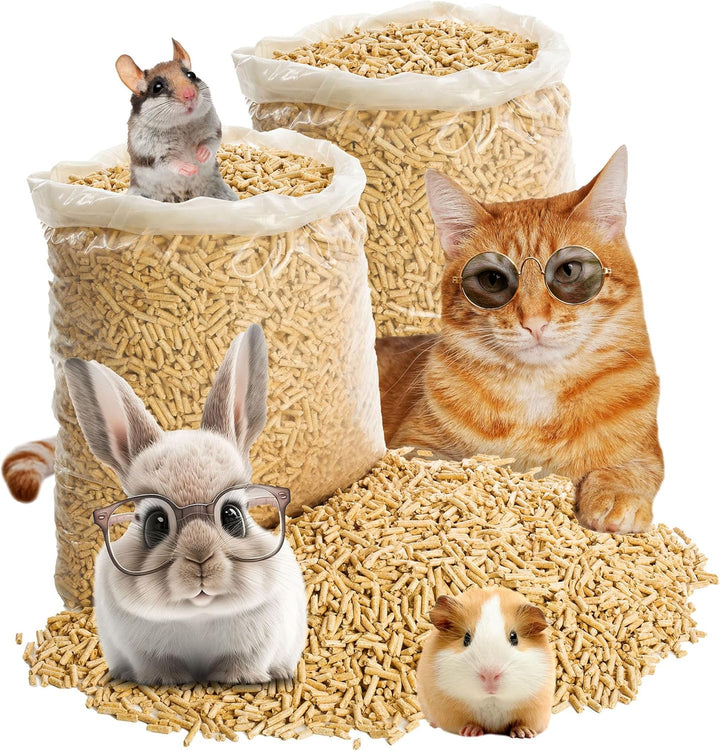 Katzenstreu, Katzenstreu Pellets Holz, Holzpellets Kaninchen für Geruchs und Feuchtigkeitskontrolle,