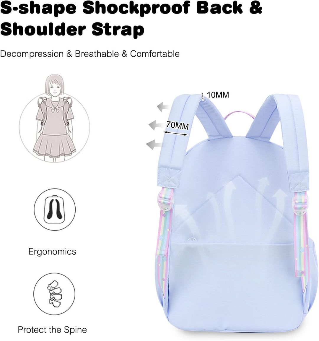 FANDARE Kinderrucksack Schulranzen Schultaschen Jungen Mädchen Schulrucksack Kinder Schultasche für