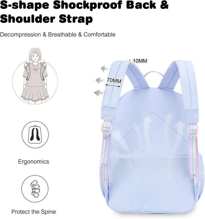 FANDARE Kinderrucksack Schulranzen Schultaschen Jungen Mädchen Schulrucksack Kinder Schultasche für