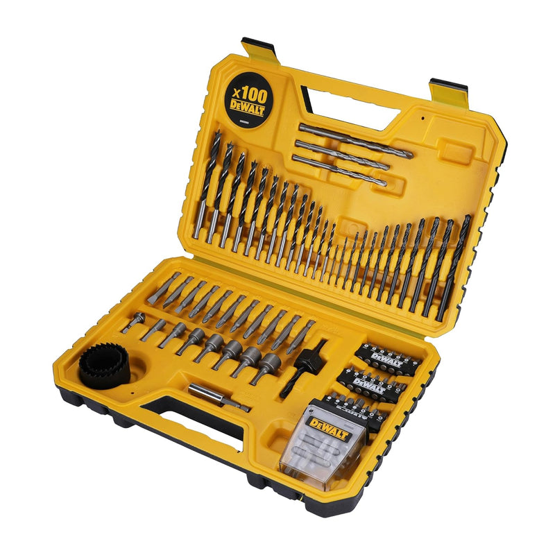 DeWalt DT71563, QZ Kombination Bohrer Set 100 Teile, Hochgeschwindigkeitsstahl, Zylinderschaft 1 Sch