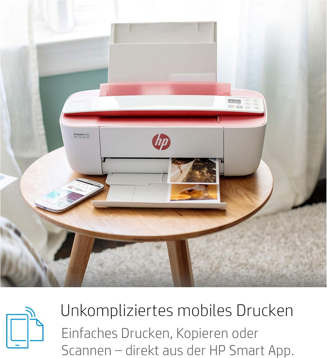 HP DeskJet 3764 Multifunktionsdrucker (Drucken, Scannen, Kopieren, WLAN, Airprint, mit 2 Probemonate
