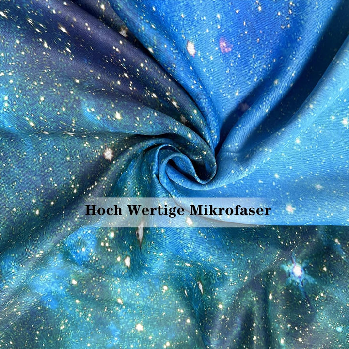 Galaxie Vorhänge Kinder Sternennebel Planet Ösen Gardinen mit Blickdichte Thermo Vorhang Kälteschutz