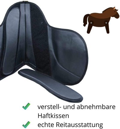 AMKA Reitkissen Shetty Sattel Gr. Shetty 4teilig anpassbar Sattel für Kinder komplett mit Riemen, St