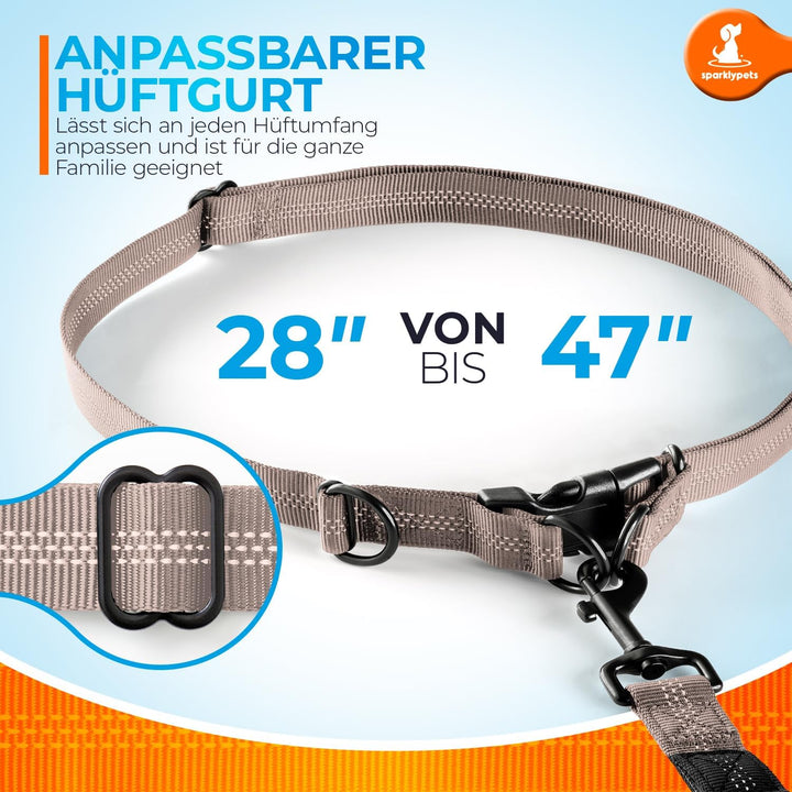 Joggingleine für Hunde zum Laufen, Joggen, Wandern | 2 in 1 Joggingleine und Normale Hundeleine für