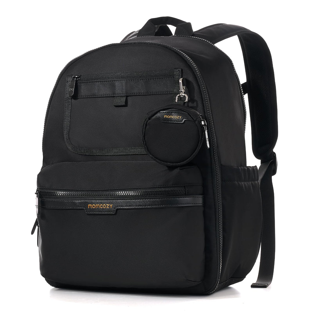 momcozy Wickeltasche Baby, Wickelrucksack mit Laptop Fach, Grosse Windeltasche, Isolierte Tasche, Ne