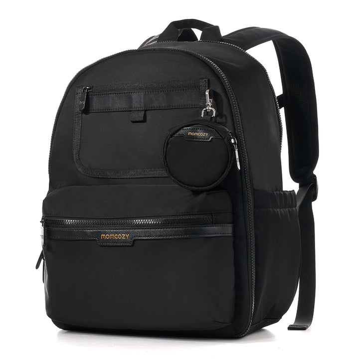 momcozy Wickeltasche Baby, Wickelrucksack mit Laptop Fach, Grosse Windeltasche, Isolierte Tasche, Ne