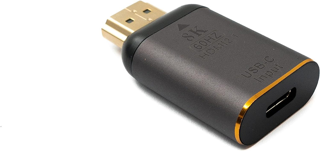 System-S USB4 Adapter Typ C Stecker zu HDMI 2.1 Buchse 40 Gbit/s USB 4.0 Kabel in Grau