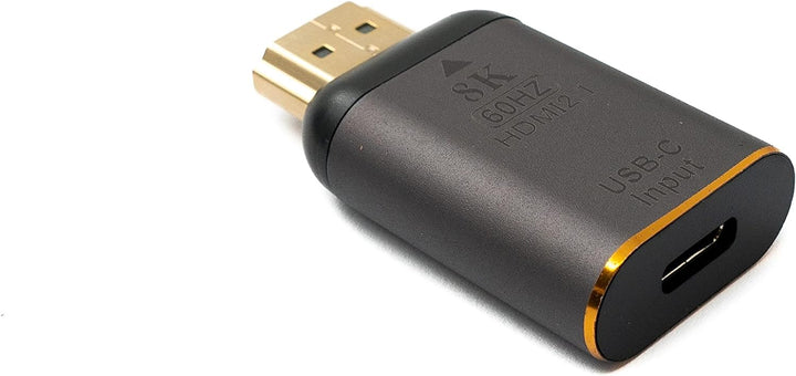 System-S USB4 Adapter Typ C Stecker zu HDMI 2.1 Buchse 40 Gbit/s USB 4.0 Kabel in Grau