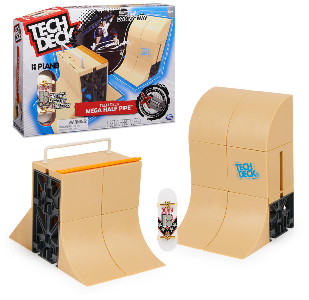 Tech Deck, Danny Way Mega Half Pipe X-Connect Park Creator, anpassbares Rampenset mit besonderem Pla
