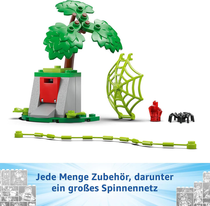 LEGO Marvel Actionspass mit Spin und Electro in ihren Dino-Flitzern, baubares Superheldenauto für Ju
