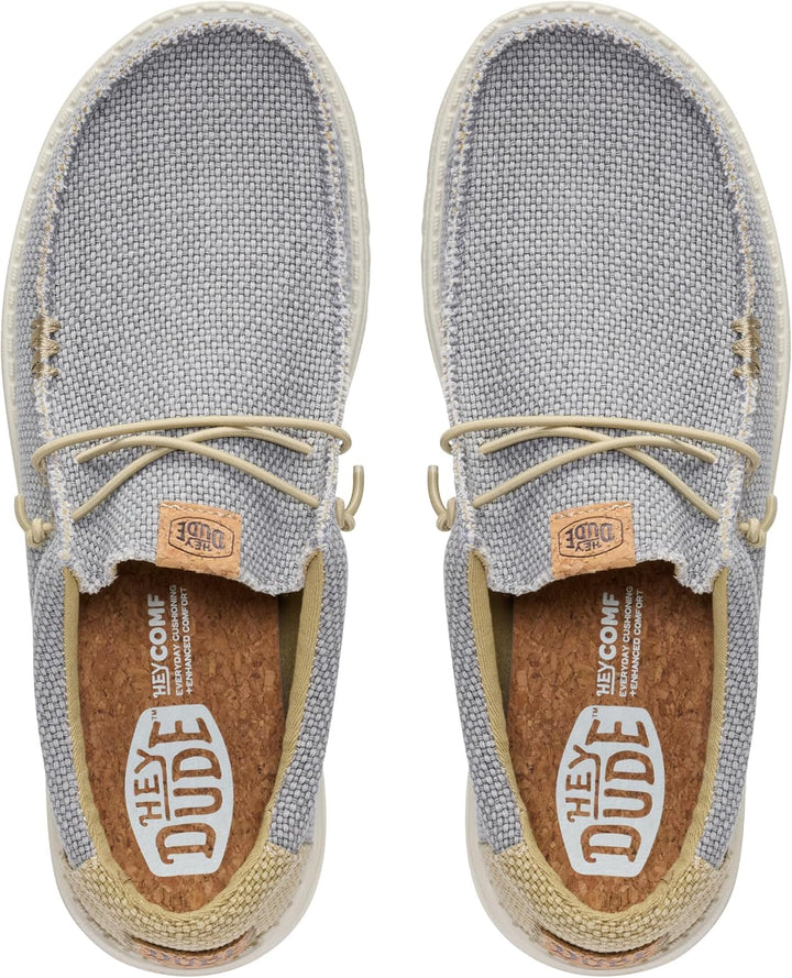 HEYDUDE - Wally Sox Stitch Herren - Slip on Schuhe - Herren Loafers, Black White 39 EU Grau, 39 EU G