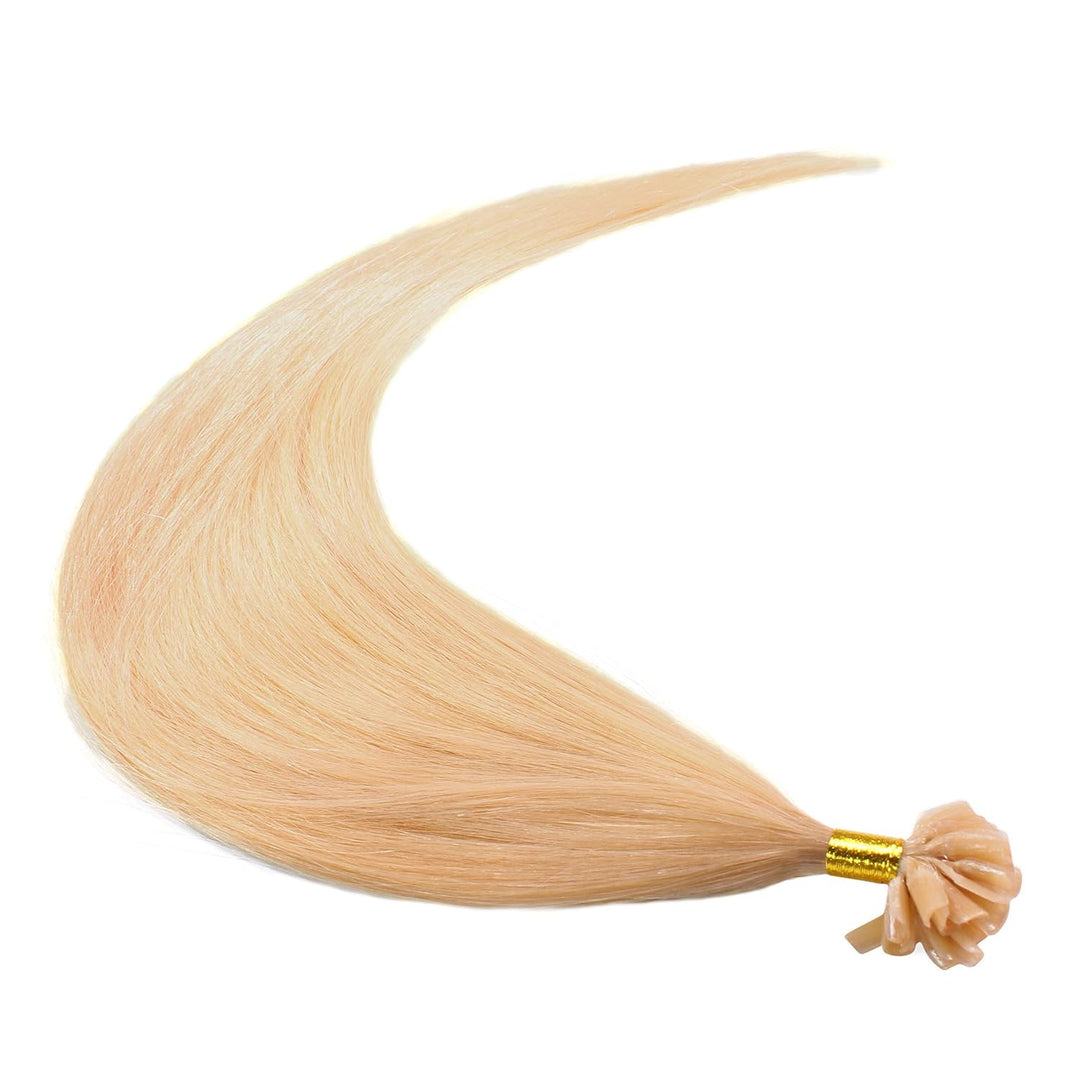 hair2heart Premium Extensions Echthaar Bondings glatt - 100 Strähnen 0.8g 40cm 9/0 lichtblond 