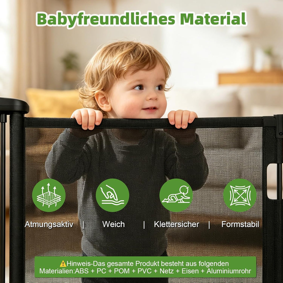 Dioxide Treppenschutzgitter Ausziehbar für Babys, 0-150 cm, Treppenschutzgitter für Kinder und Hunde