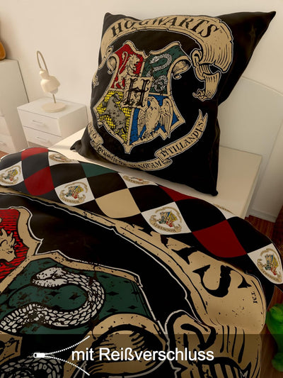 SkyBrands Harry Potter Bettwäsche 135x200 80x80 Hogwarts Bettwäsche-Set 2-teilig Bettbezug Kissenbez