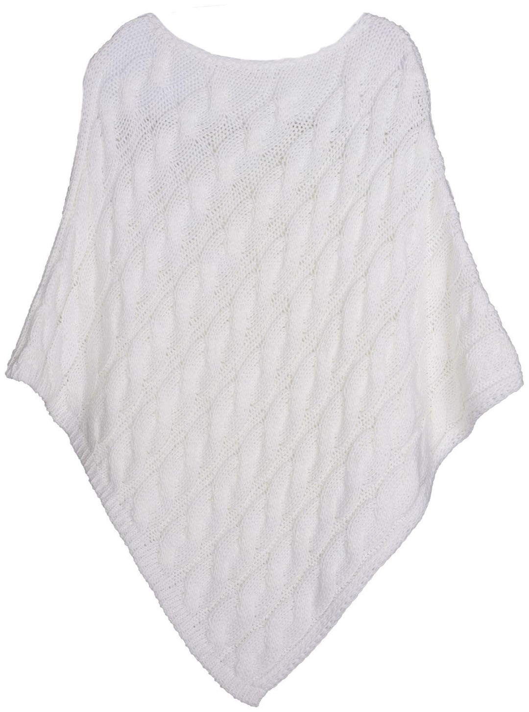 styleBREAKER Strick Poncho mit Zopfmuster, Rundhals Strickponcho, Grobstrick, Damen 08010040 Einheit